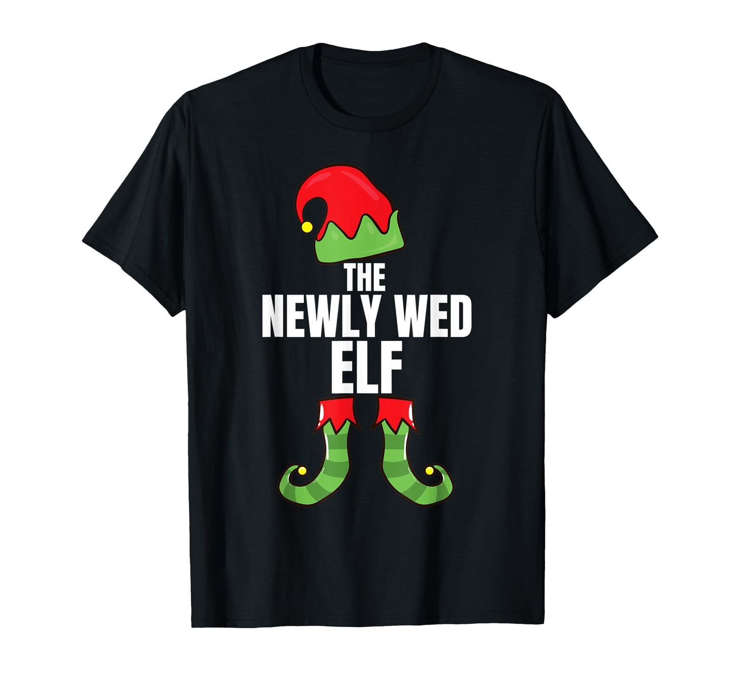 The Newly Wed Elf Matching Family Christmas Group Pajama T-Shirt