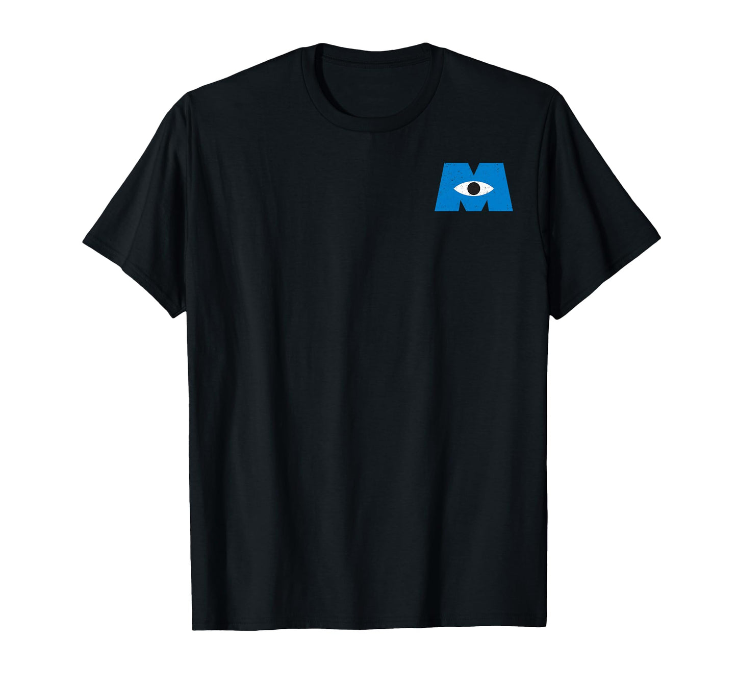Disney Pixar Monsters, Inc. Classic Iconic Retro Pocket Logo T-Shirt