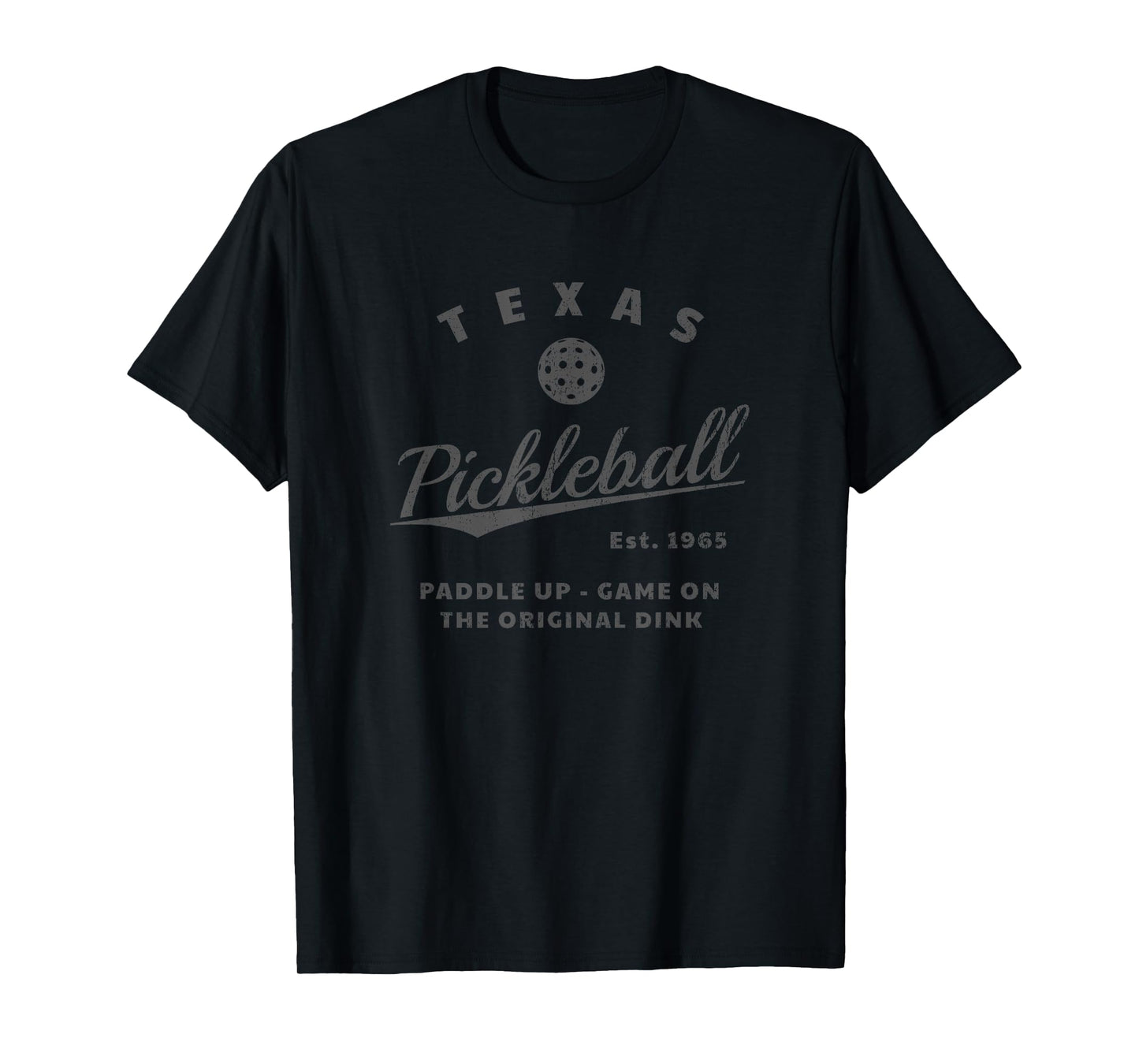 Texas Themed Pickleball - Retro-Style Pickleball T-Shirt