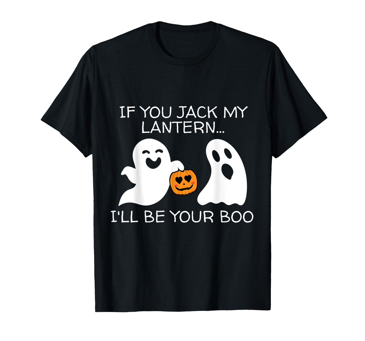 Funny Halloween Adult Ghost And Jack-o-Lantern Men Women T-Shirt