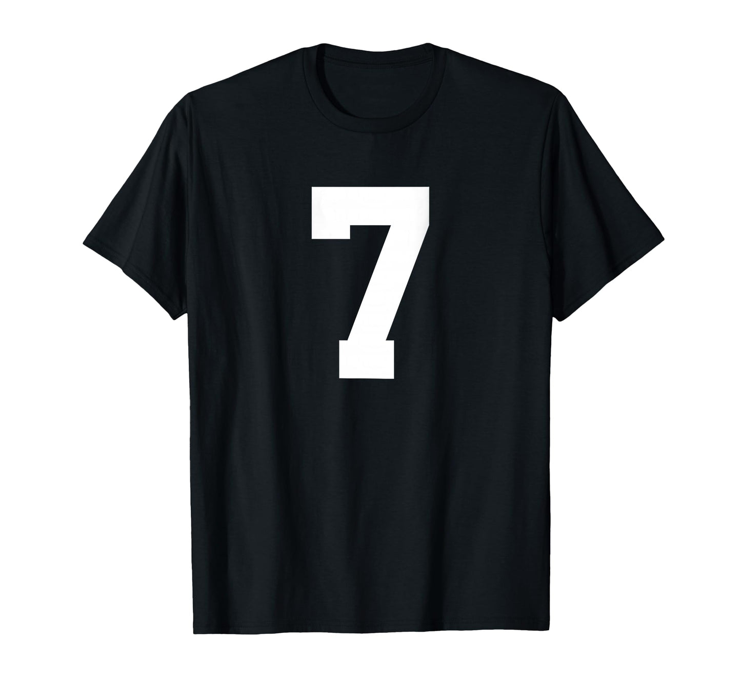 Number 7 (on Back) Sports Team Jersey Number T-Shirt