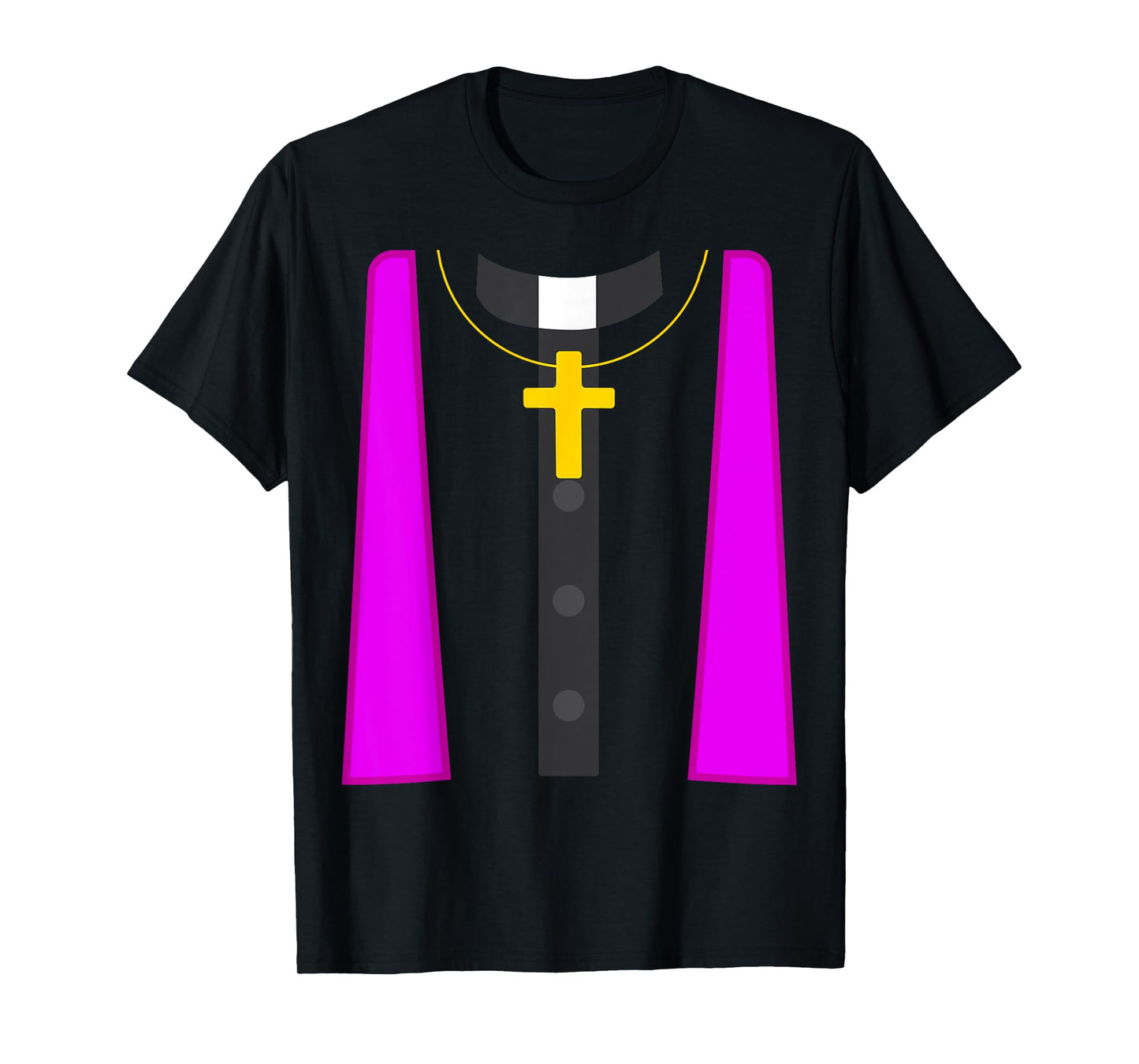 Catholic Priest Chaplain Padre Halloween Party Costume Tee T-Shirt