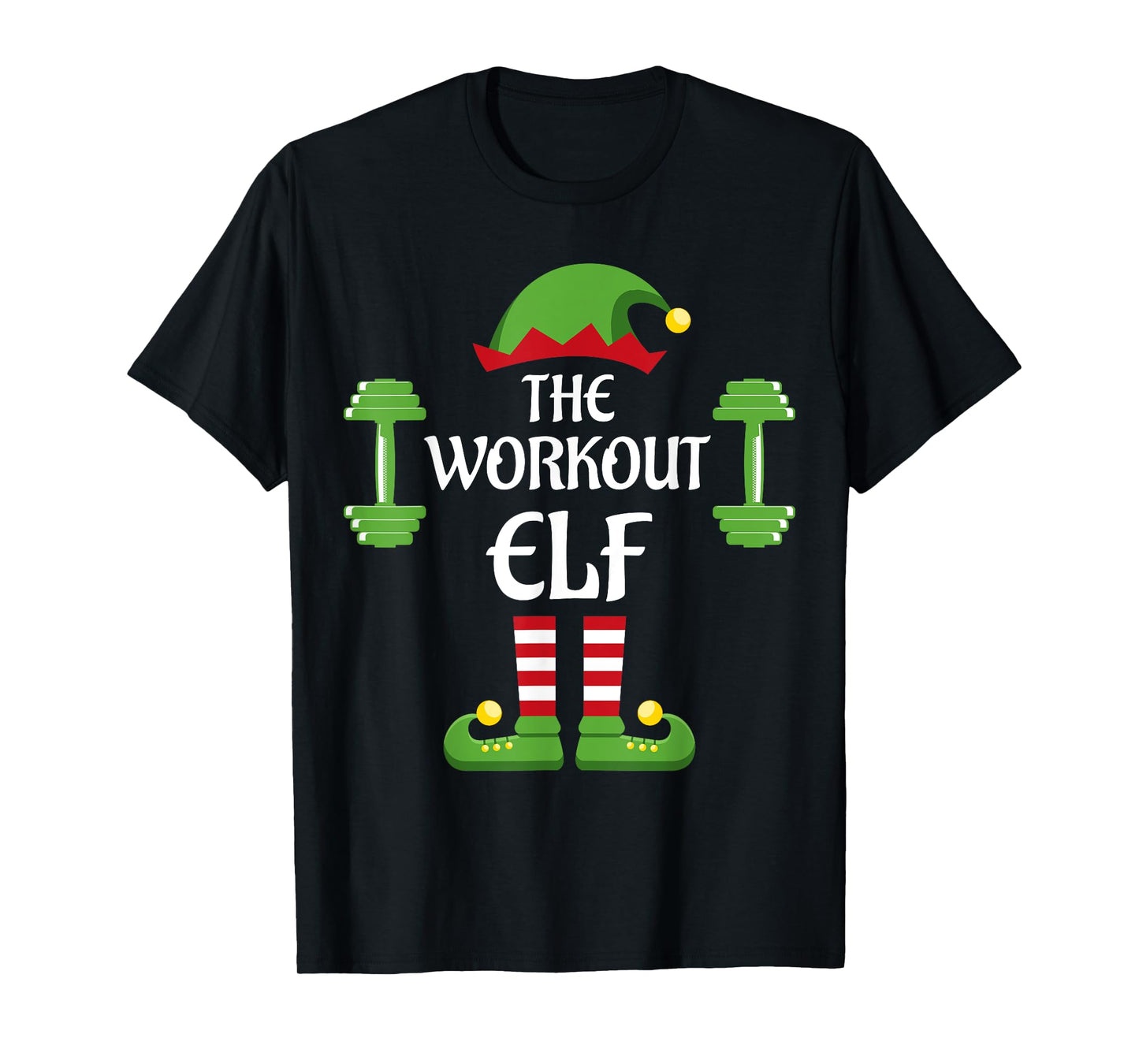 Workout Elf Family Matching Group Christmas Sporty T-Shirt