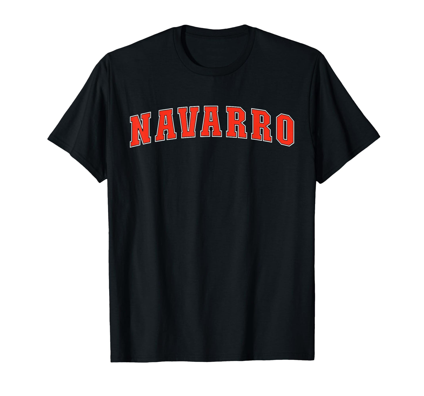 Navarro Texas TX College Style Red Text Navarro T-Shirt