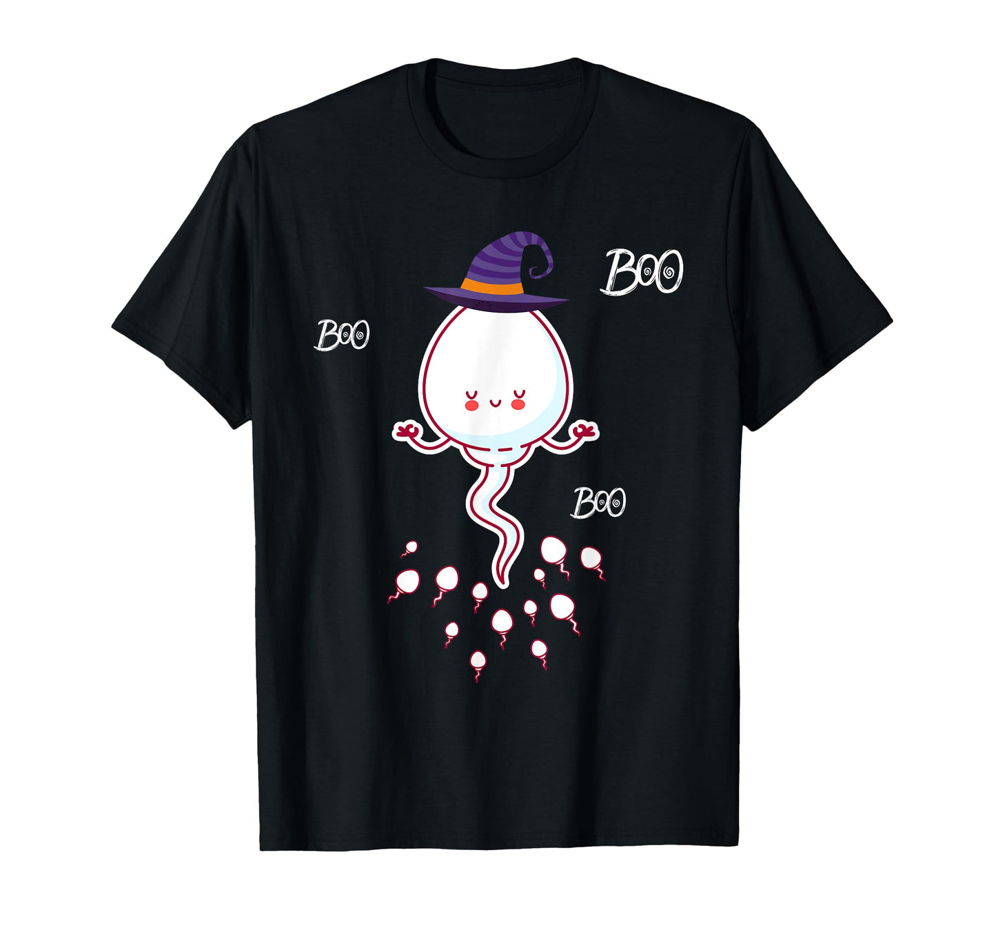Boo Boo Funny Sperm Ghost Halloween Men Women Costume Gift T-Shirt