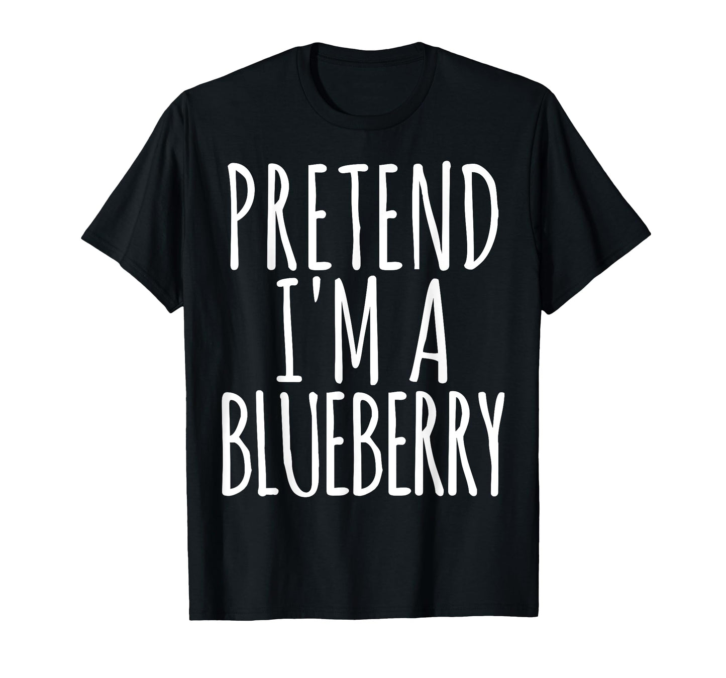 Funny Lazy Halloween PRETEND I'M A BLUEBERRY Gift Womens Men T-Shirt