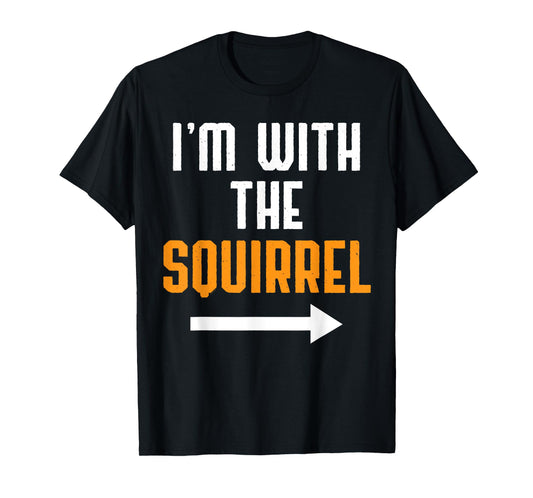 I'm With The Squirrel Costume Funny Halloween Couple T-Shirt