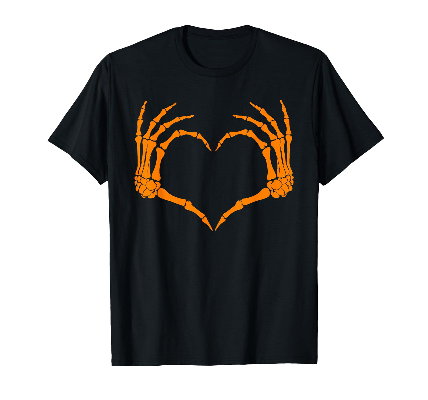 Skeleton Heart Hand Sign Family Women Girl Halloween Costume T-Shirt