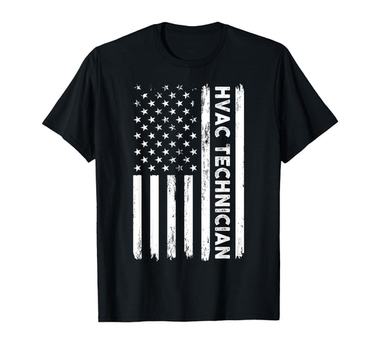 US HVAC Technician Gift For USA Repairman Men Fourth Of July T-Shirt