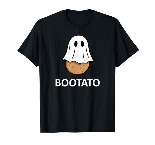Bootato Cute Ghost Potato Halloween Costume Funny Pun T-Shirt