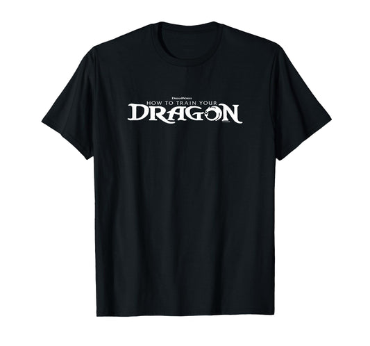 DreamWorks How to Train Your Dragon Logo Black and White T-Shirt