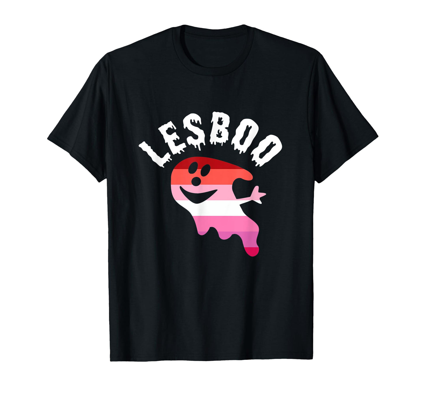 Lesboo Lesbian Ghost Spooky Halloween Funny LGBT Pride T-Shirt