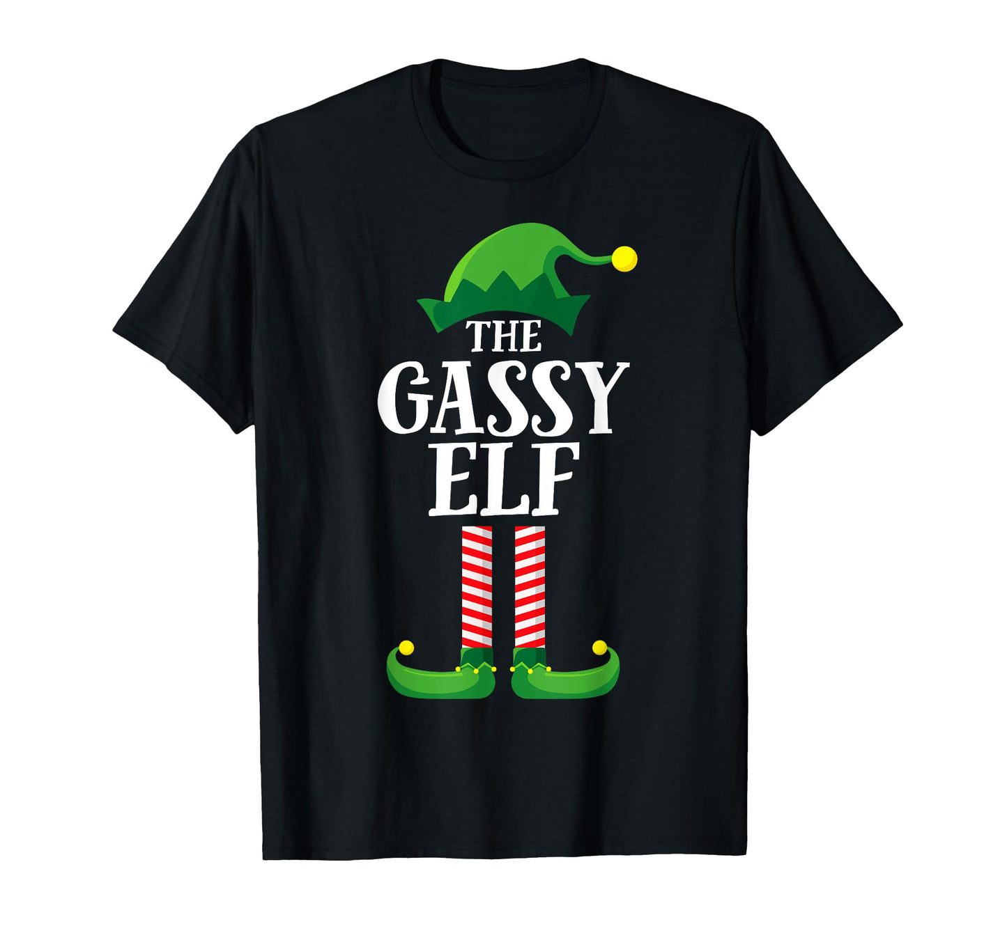 Gassy Elf Matching Family Group Christmas Party Pyjamas T-Shirt