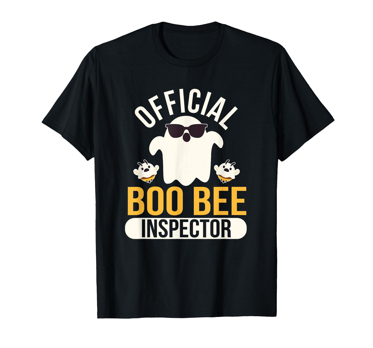 Official Boo Bee Inspector Halloween Humor Funny Ghost T-Shirt