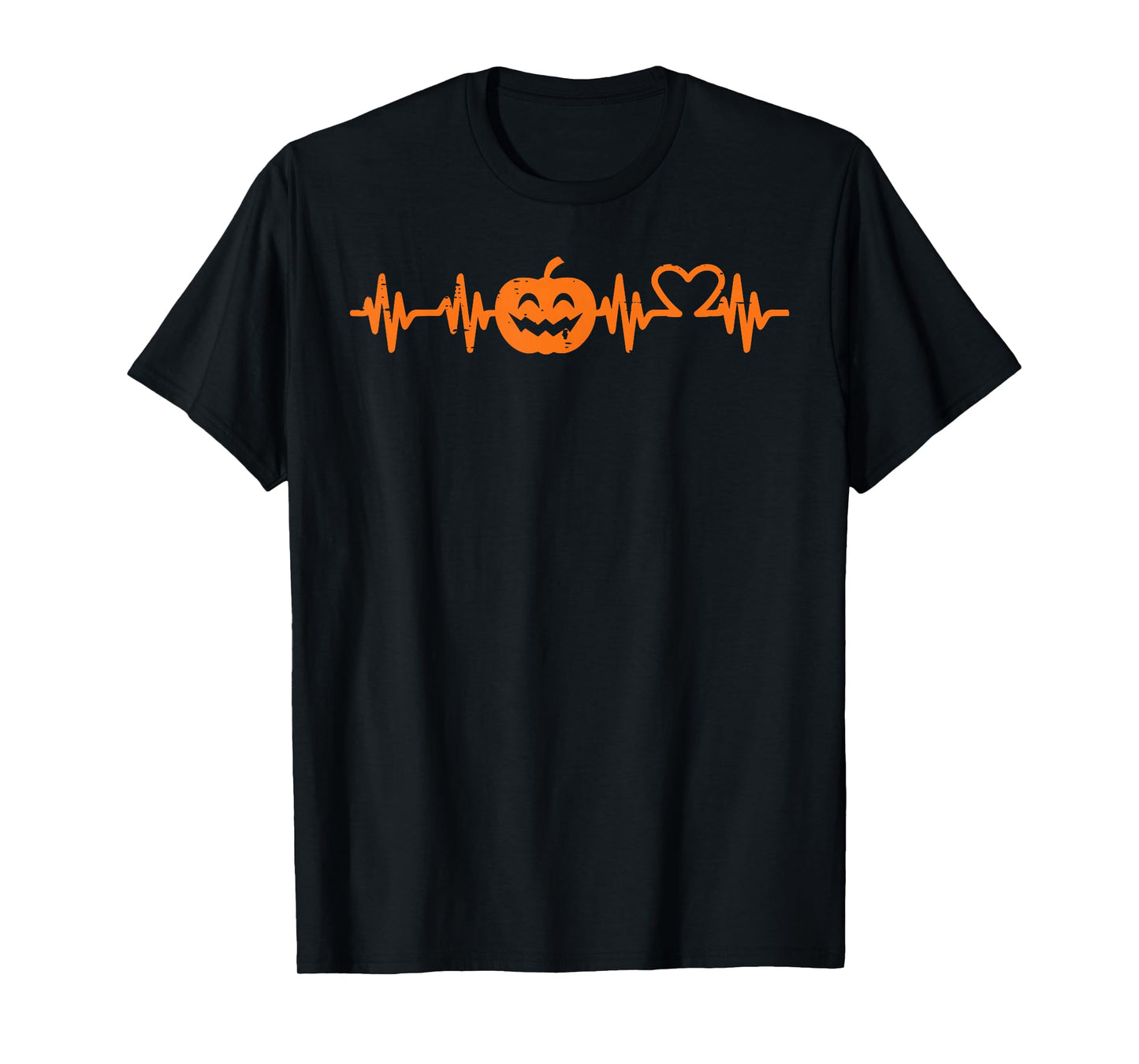 Halloween Nurse Heartbeat Pumpkin Costume Scrub Top Women T-Shirt