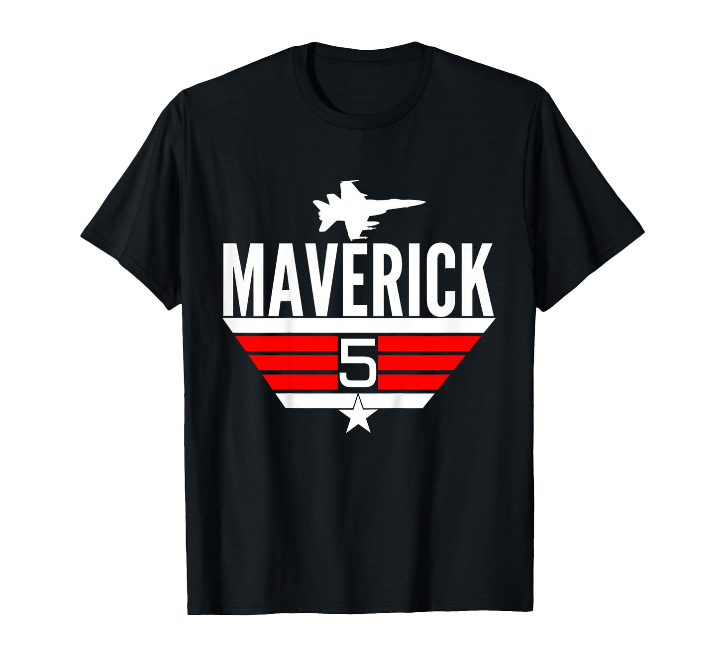 5 Year Old Top Maverick Jet Birthday Party Theme Shirt T-Shirt