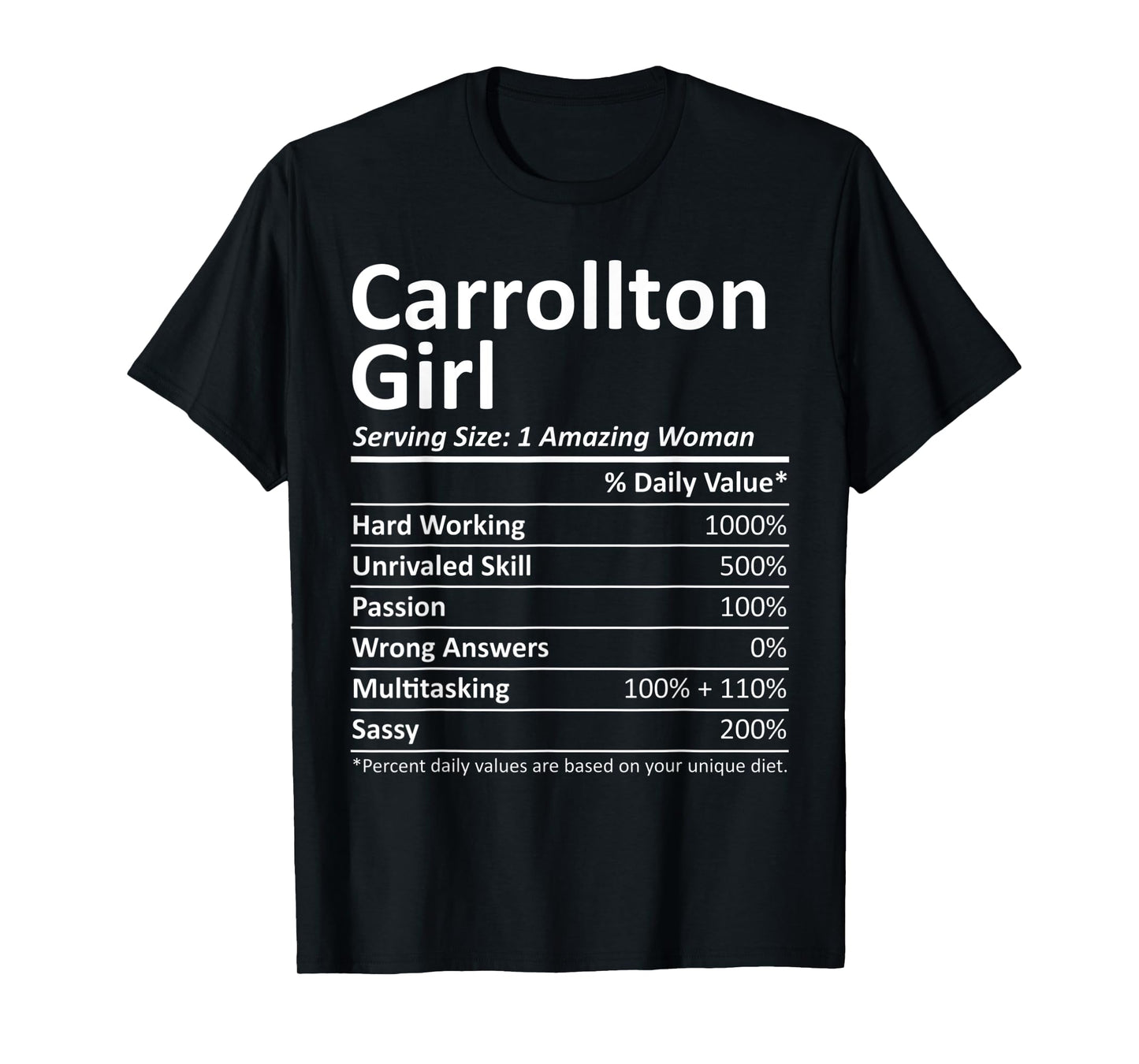 CARROLLTON GIRL TX TEXAS Funny City Home Roots USA Gift T-Shirt