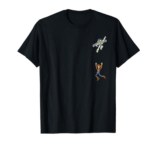 Disney Pixar Toy Story Buzz Lightyear Flying Woody Falling T-Shirt