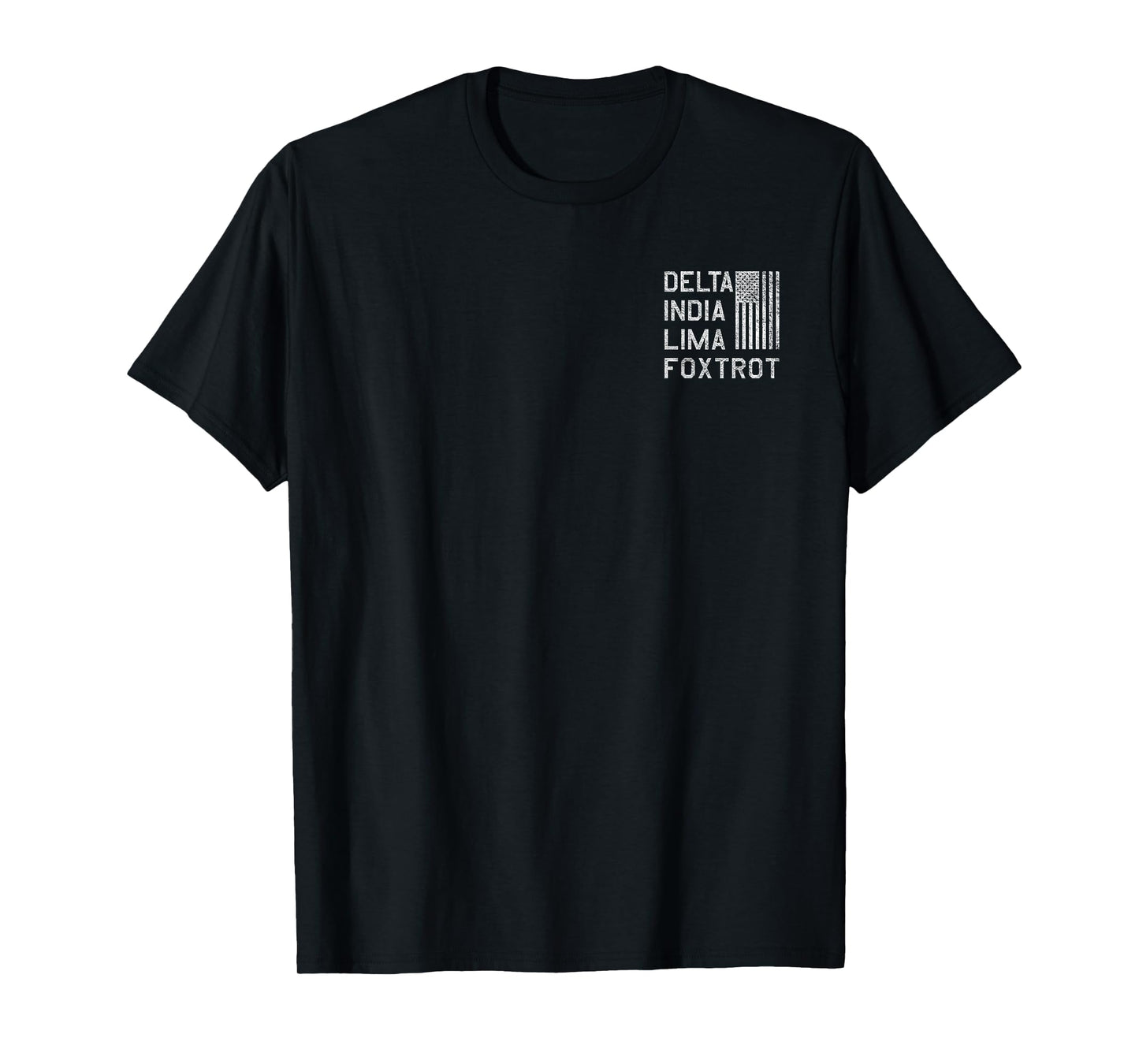 DILF DELTA INDIA LIMA FOXTROT US FLAG AMERICAN PATRIOT T-Shirt