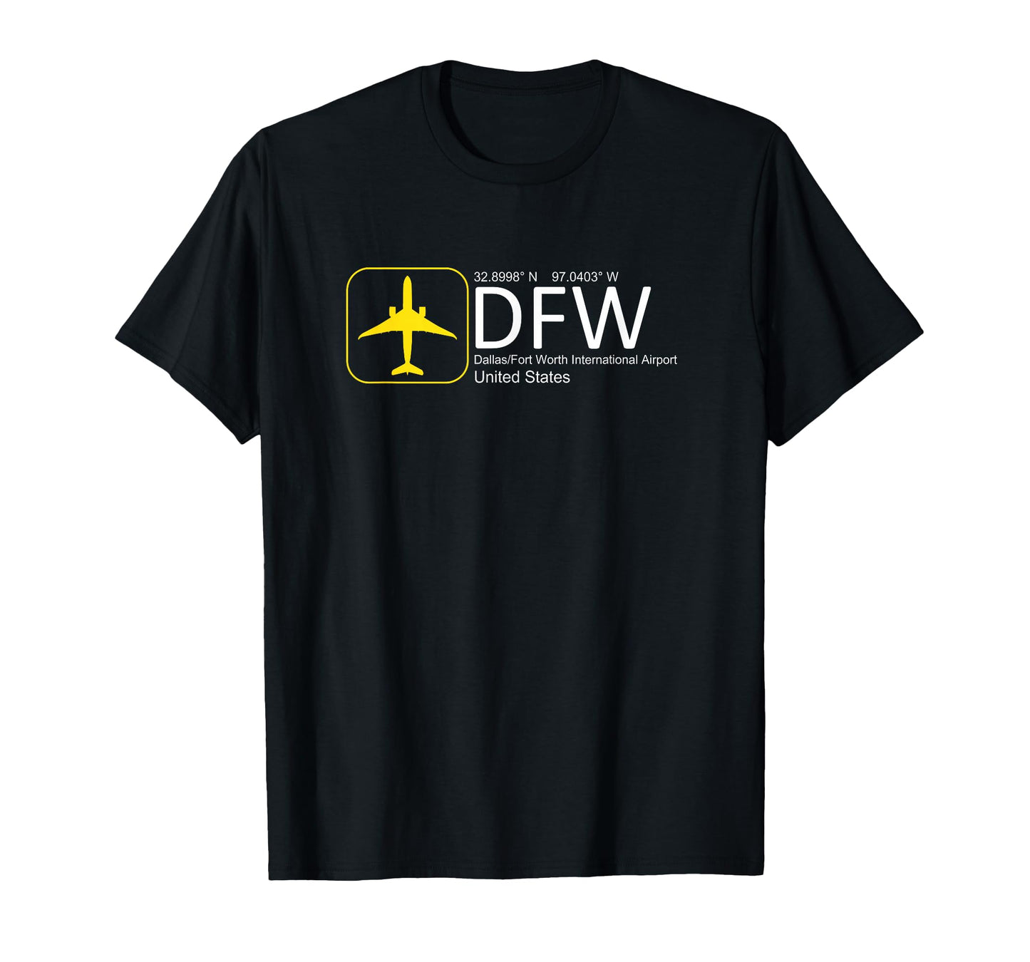 Dallas Fort Worth DFW Texas Airport Flight Aviation Graphic T-Shirt