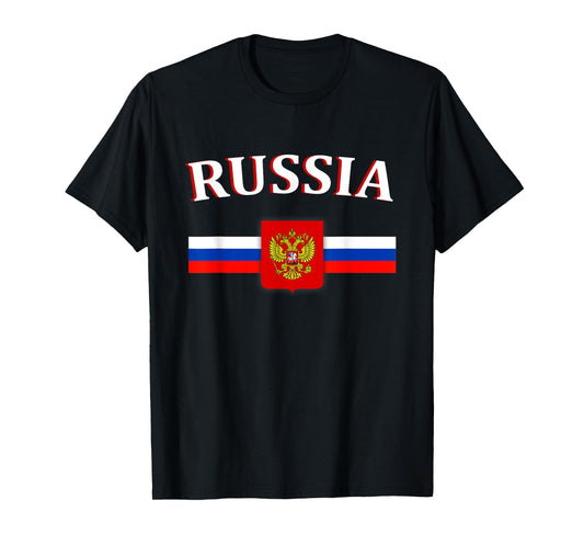 Russian Flag T-shirt Russian Emblem Shirt Russia Tee