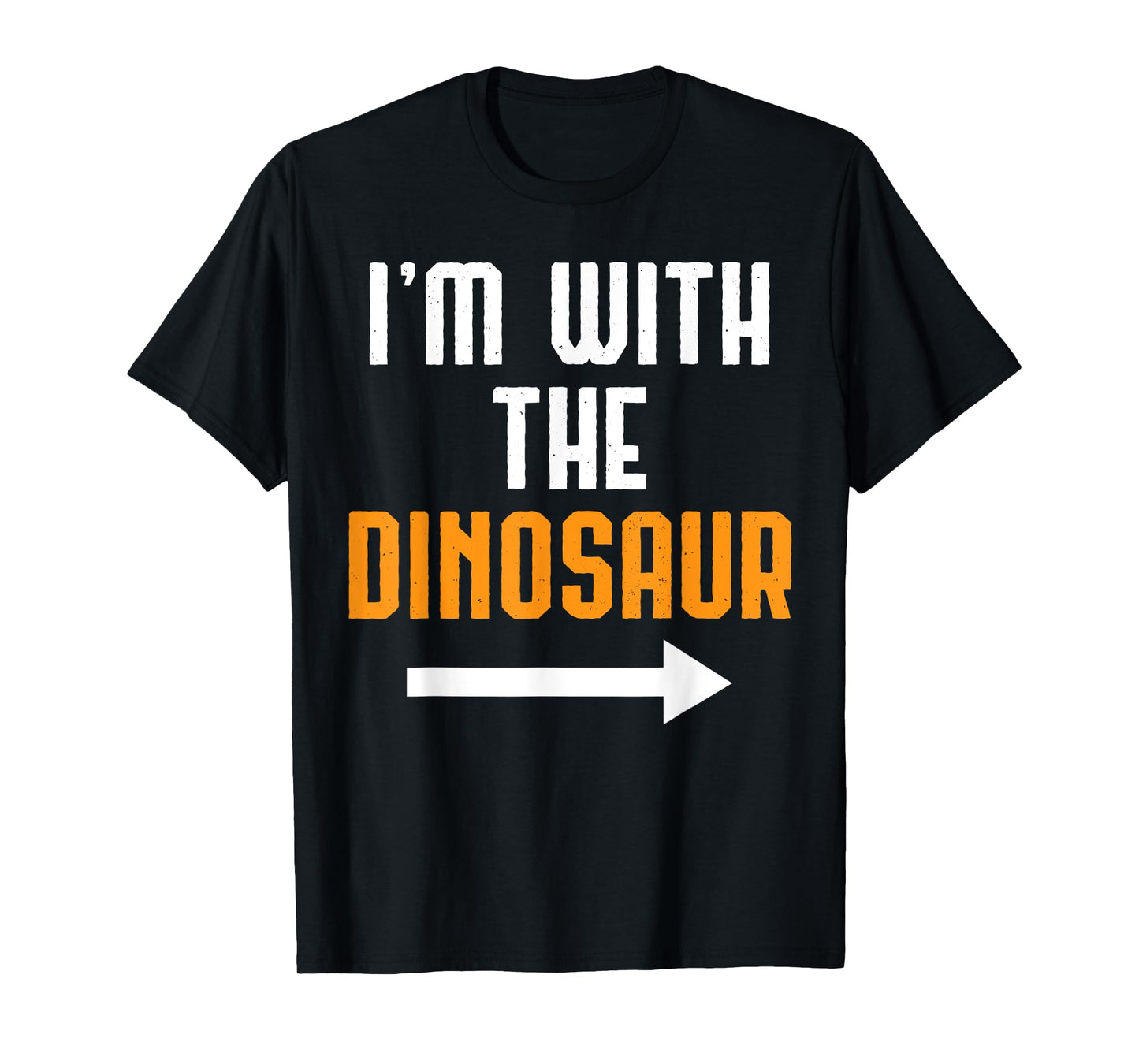 I'm With The Dinosaur Shirt Costume Funny Halloween Couple T-Shirt
