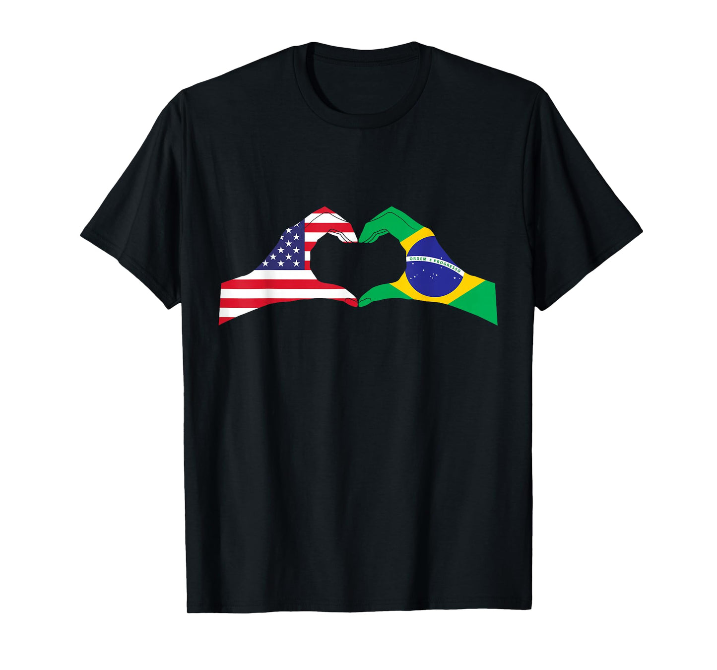Half Brazilian Half American USA Brazil Culture Patriot Love T-Shirt