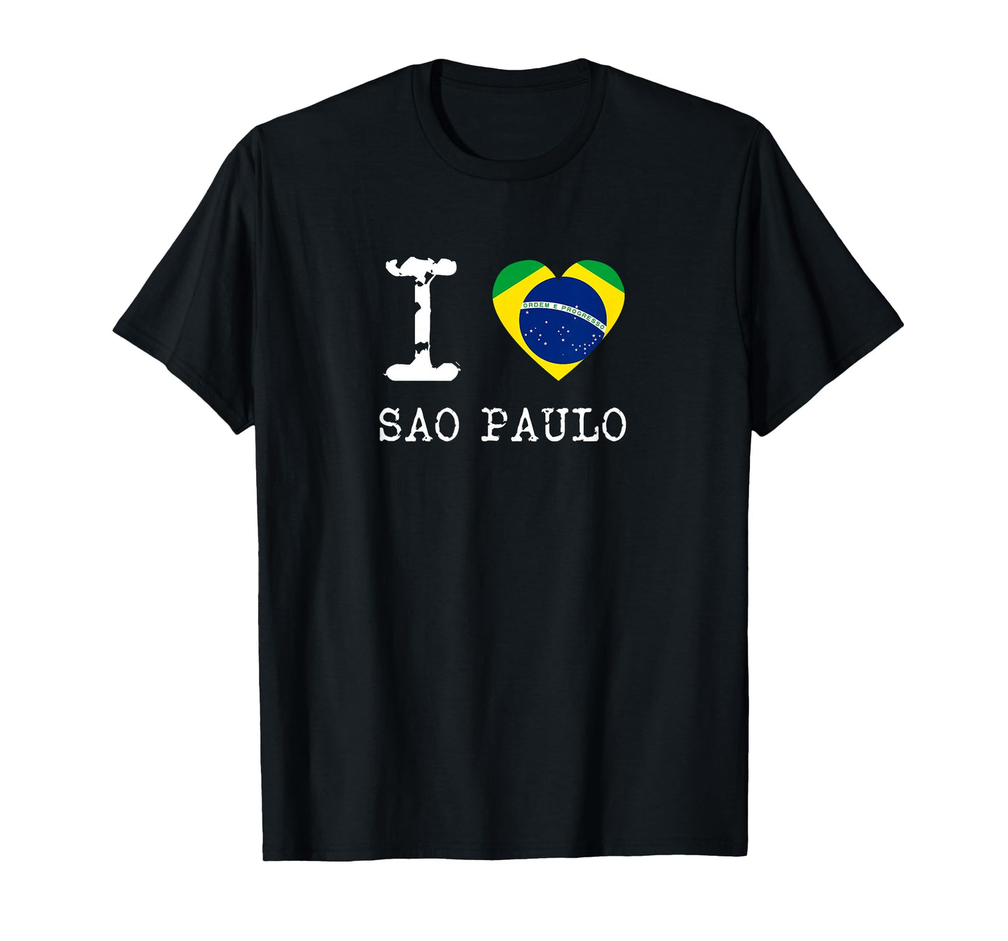 I Love Sao Paulo T-Shirt Brazil Flag