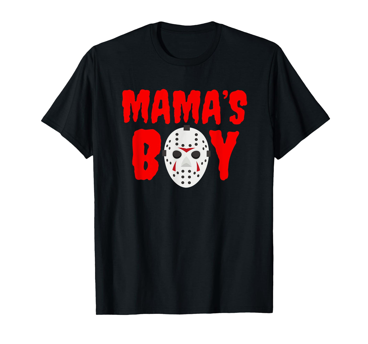 Mama's Boy Funny Hockey Mask Halloween T-Shirt