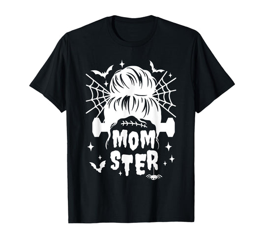 Momster Halloween Mommy Mama Hair Bun /Family Matching Party T-Shirt