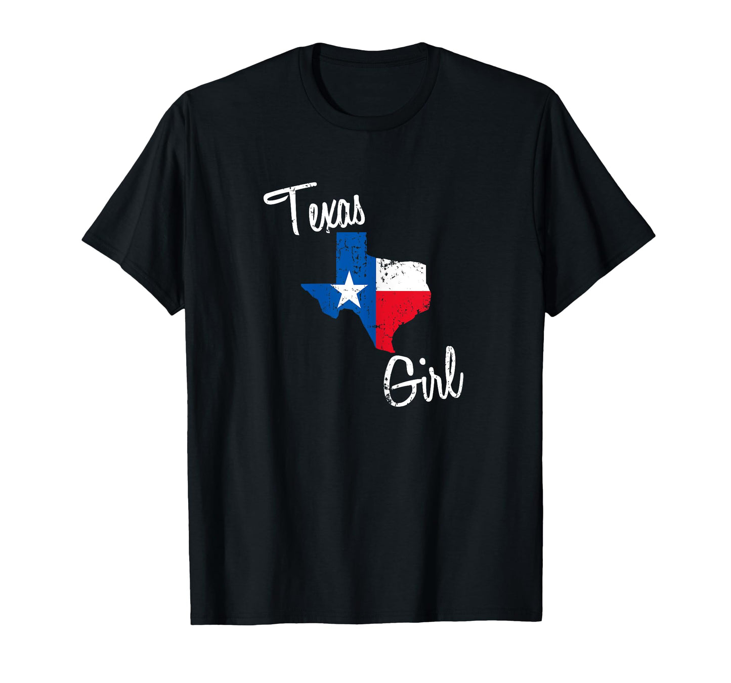 Texas Girl T-Shirt State Flag Distressed Gal Vintage Shirt T-Shirt
