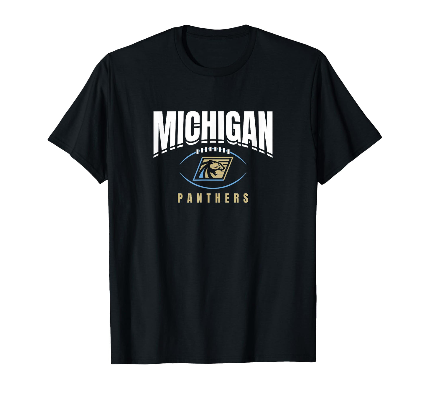 Michigan Panthers: Football Outline T-Shirt