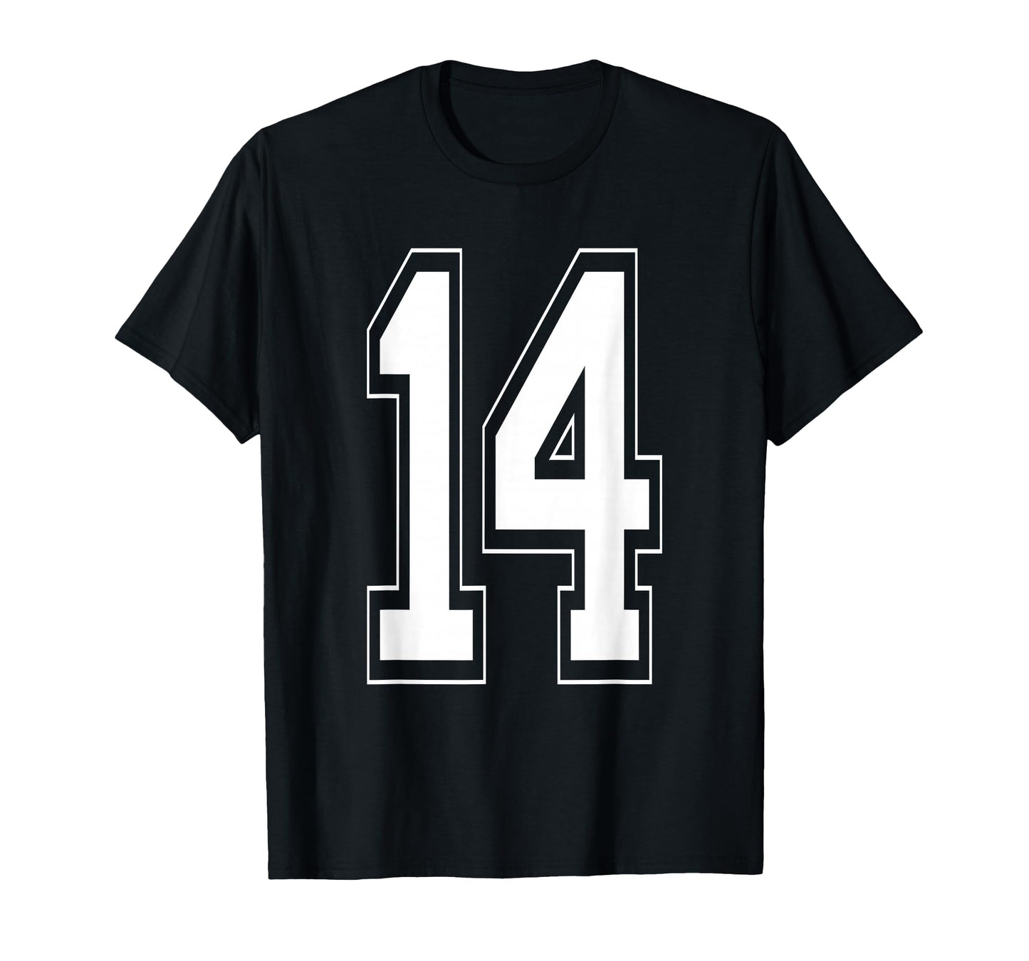 Number 14 TShirt Baseball Football Soccer Numbered Jersey T-Shirt
