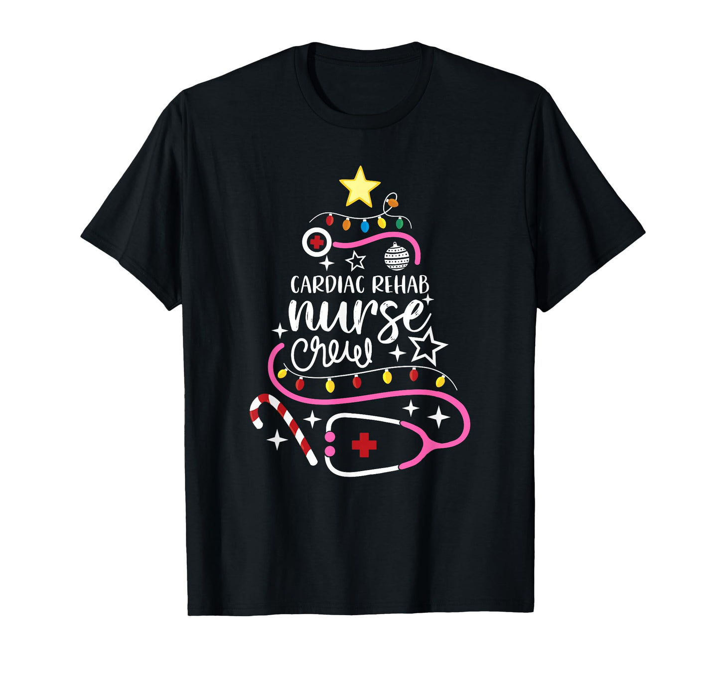 Cardiac Rehab Nurse Crew Merry Christmas Cardiology Nursing T-Shirt