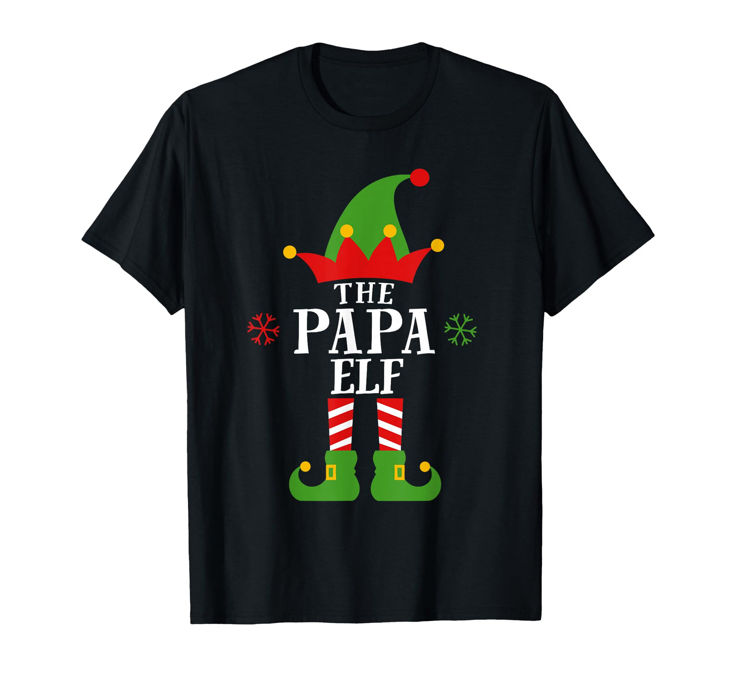 Papa Elf Funny Matching Family Christmas Pajama For Mens Dad T-Shirt