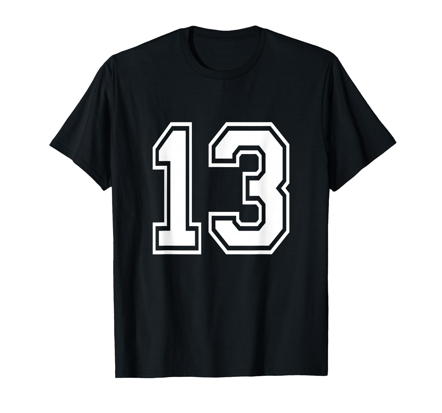 Number 13 Varsity Sports Team Jersey 13th Birthday 13 Years T-Shirt