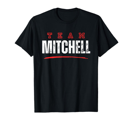 Team Mitchell Last Name Family Member Vintage Funny T-Shirt