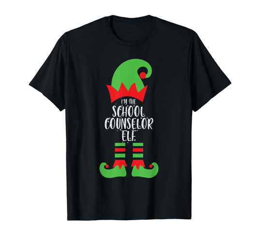 I'm The School Counselor Elf Christmas Social Worker Xmas T-Shirt