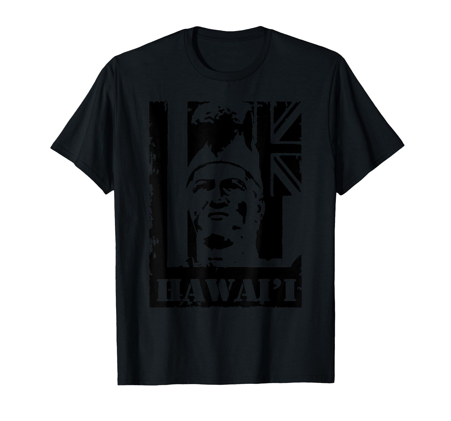 Hawai'i King Kamehameha (black ink) by Hawaii Nei All Day T-Shirt