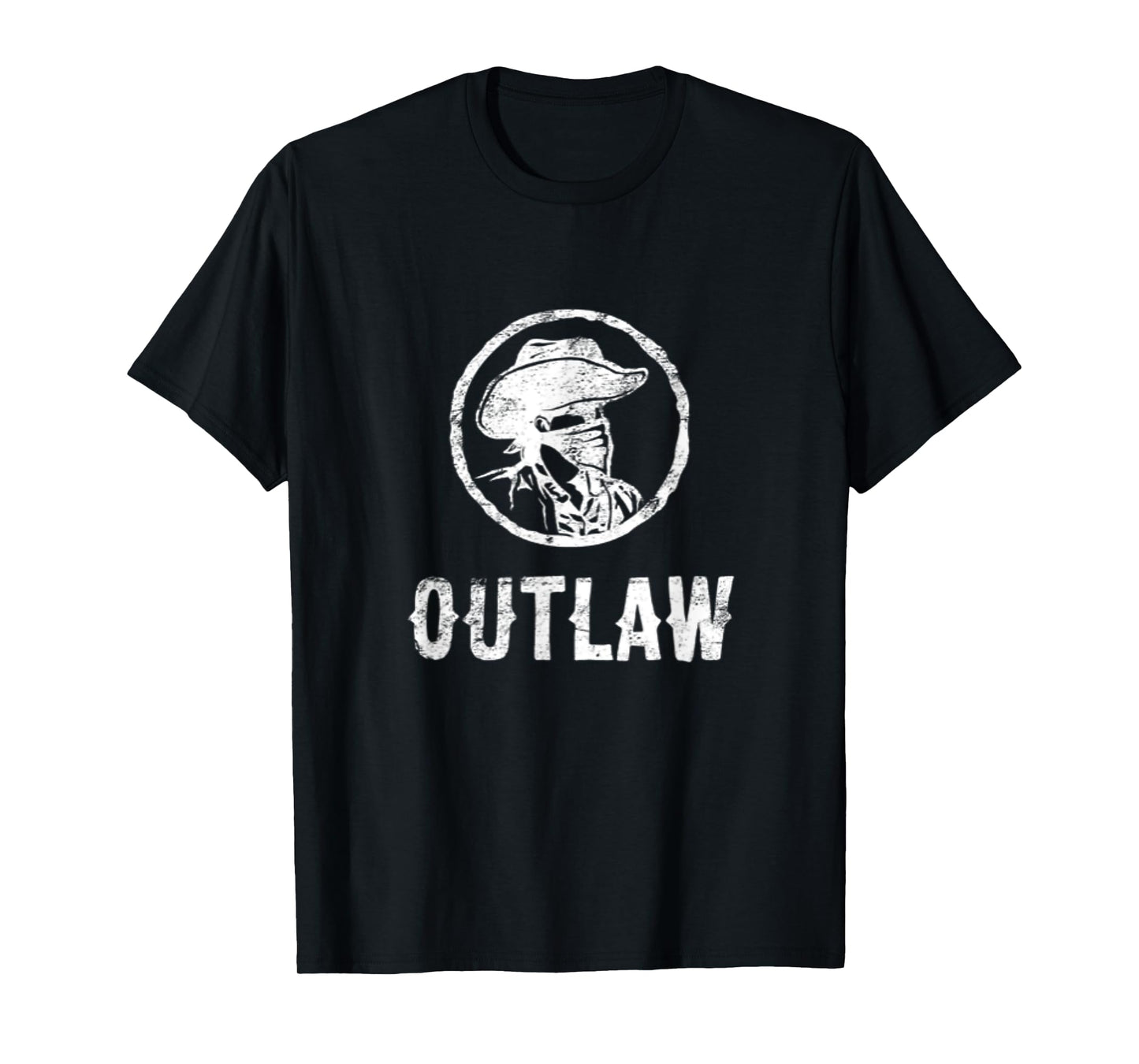OUTLAW Old West fugitive rebels Renegades Western Style T-Shirt