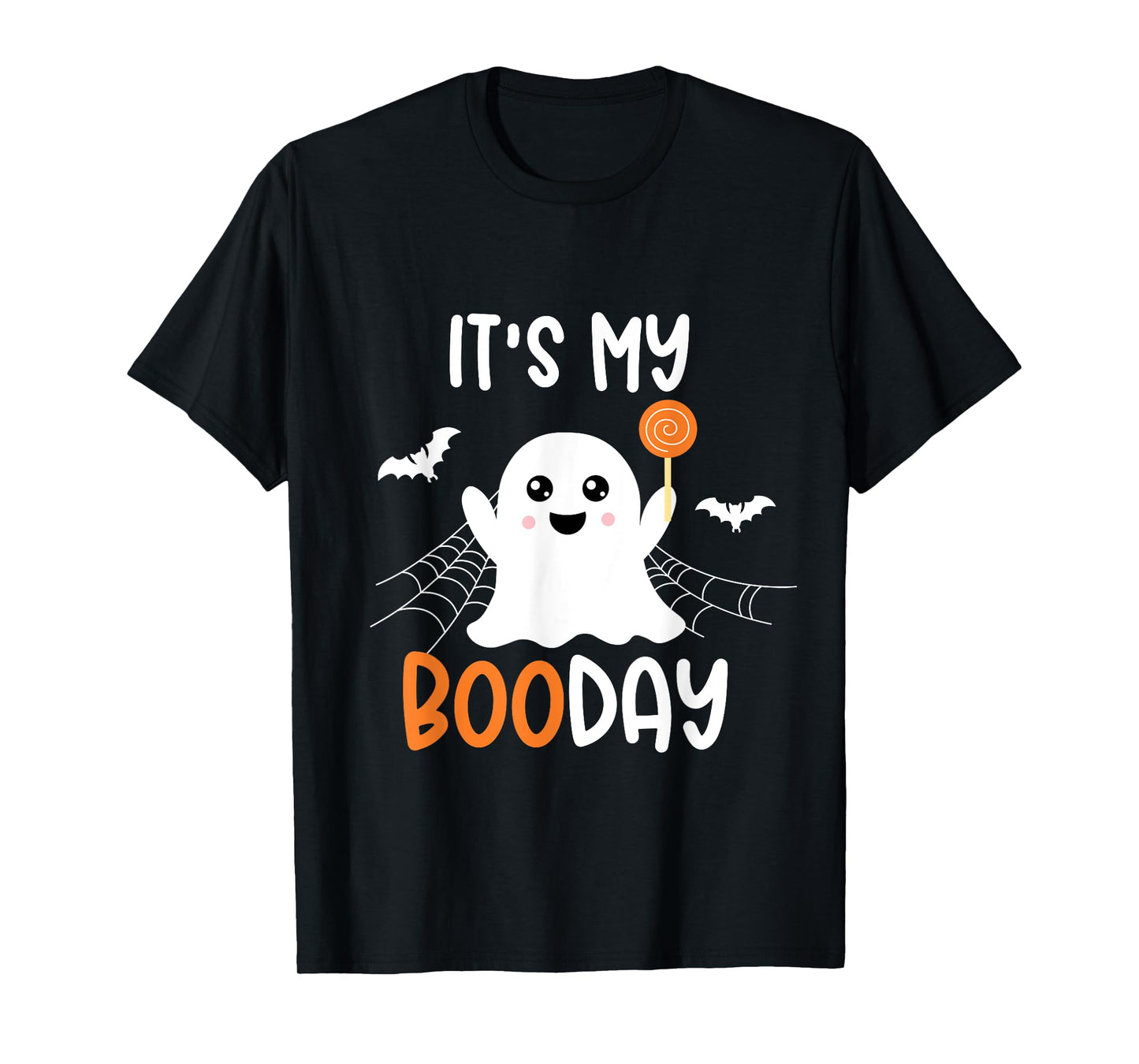 Its My Boo Day Cute Halloween Birthday Ghost Boy Girl Kids T-Shirt