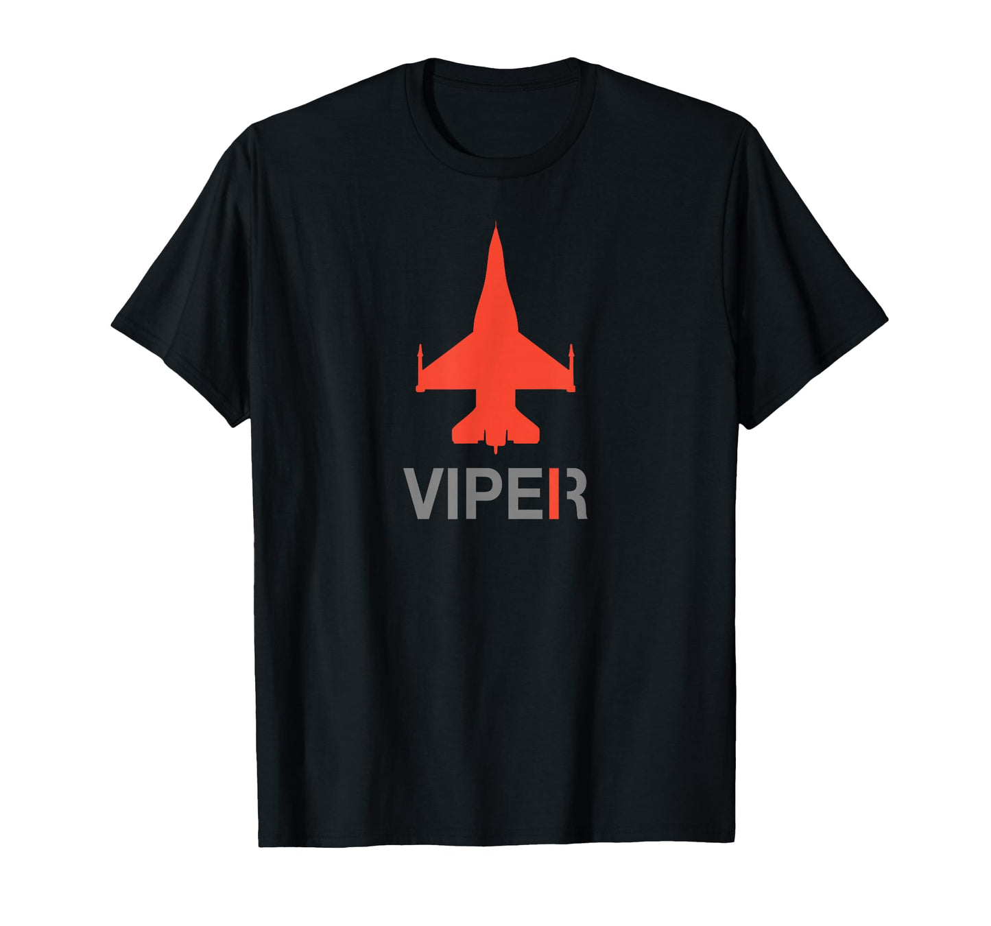 F16 Viper & US Fighter Plane Gifts Black Unisex Adult Classic Fit Short Sleeve T-Shirt Small