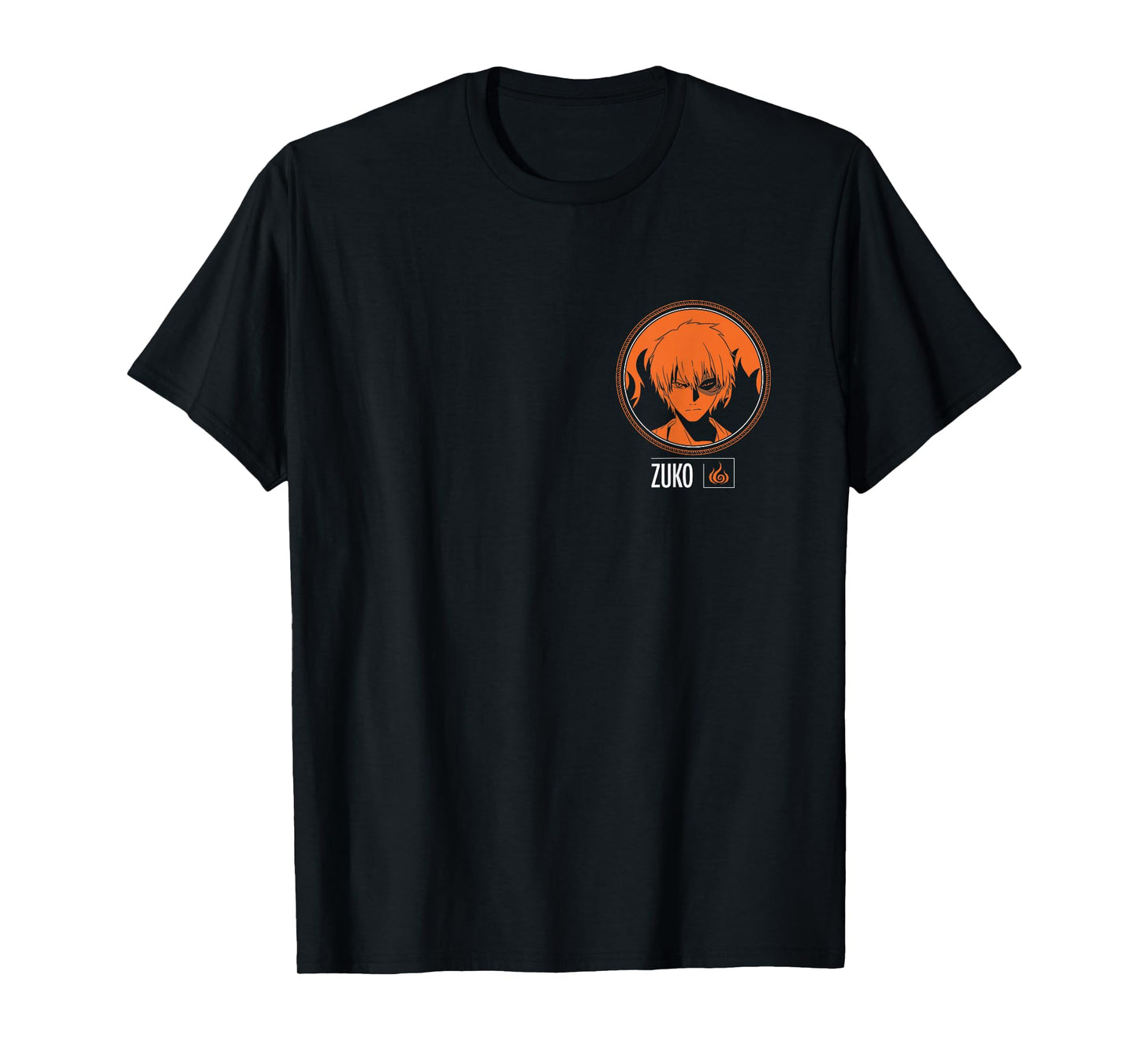 Avatar: The Last Airbender Left Chest Zuko with Flames T-Shirt