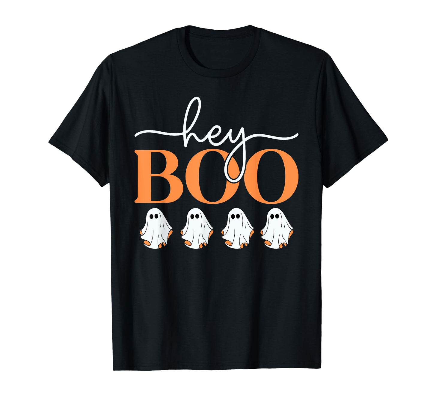 Groovy Hey Boo Cute Ghost Funny Halloween Girls Women Kids T-Shirt
