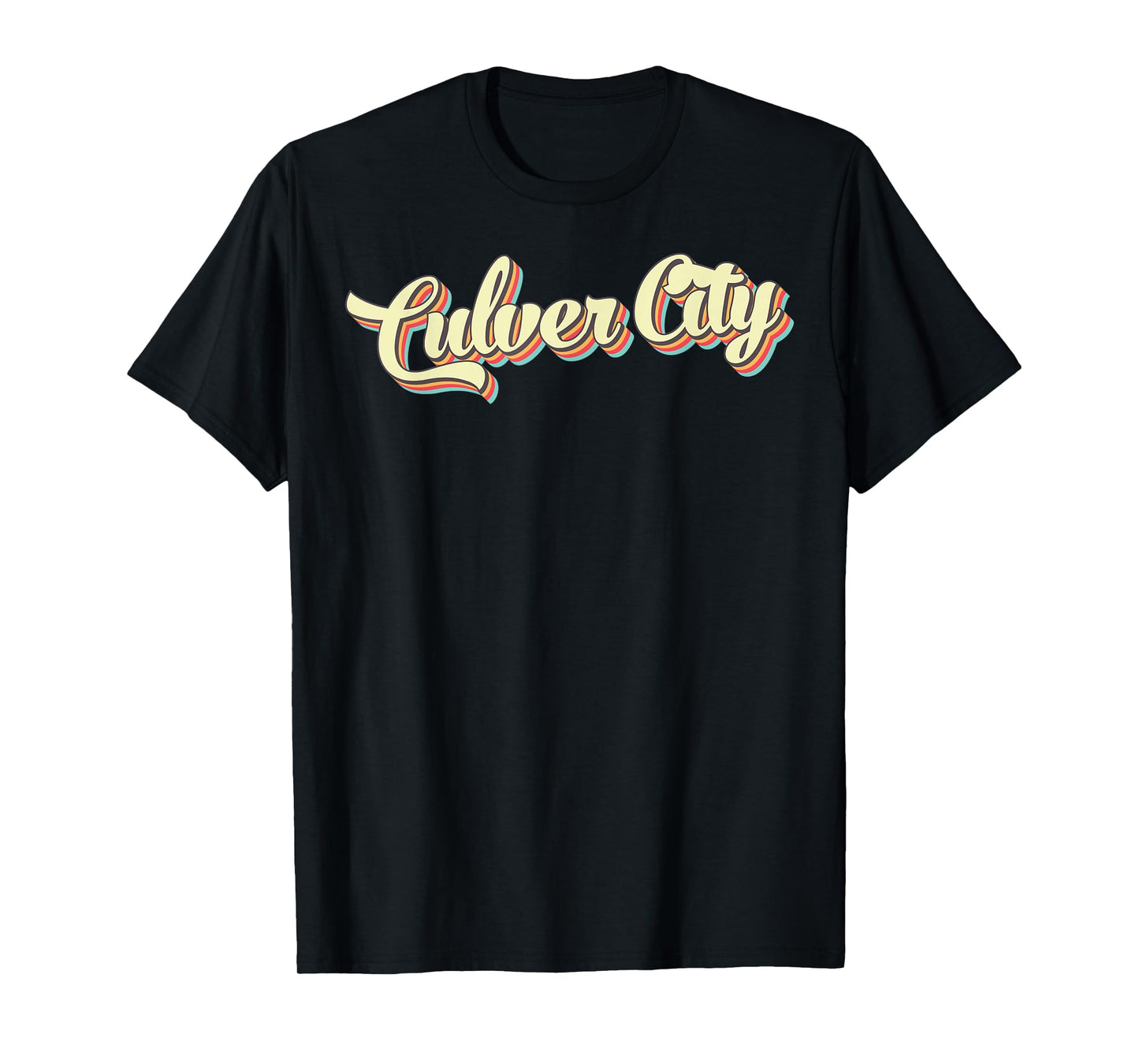 Culver City TShirt Retro Art Baseball Font Vintage T-Shirt