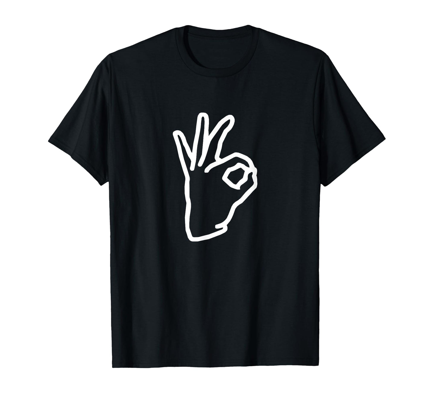 BoredKoalas Meme Ok Hand Sign Retro T-Shirt, Unisex-Adults & Kids, Black, Small