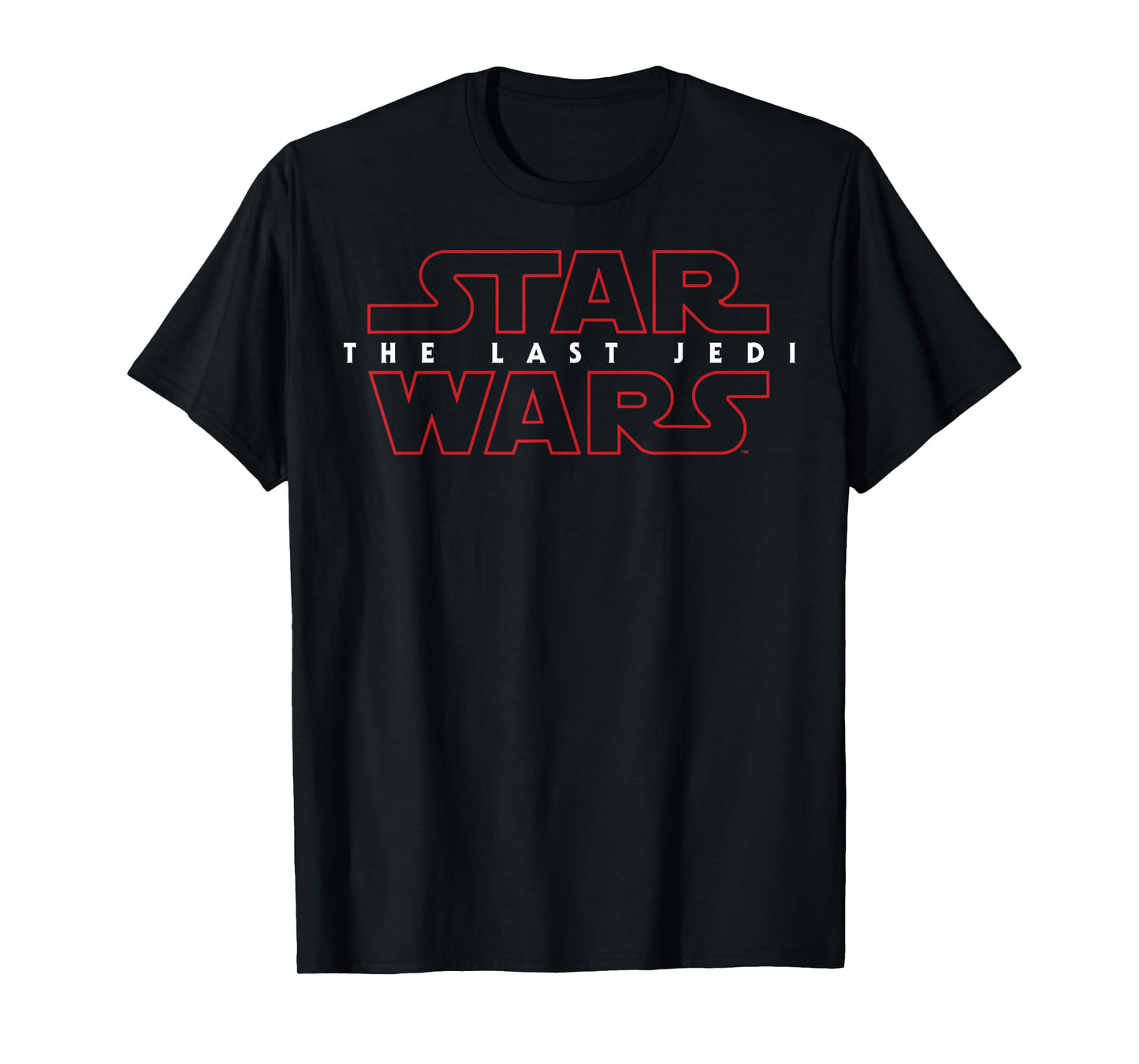 Star Wars Last Jedi Red Outline Logo Graphic T-Shirt T-Shirt