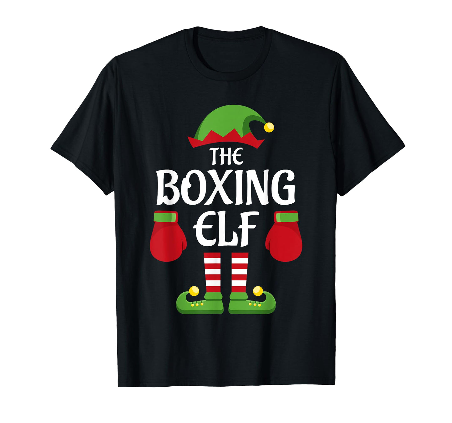 Boxing Elf Family Matching Group Christmas Boxer T-Shirt