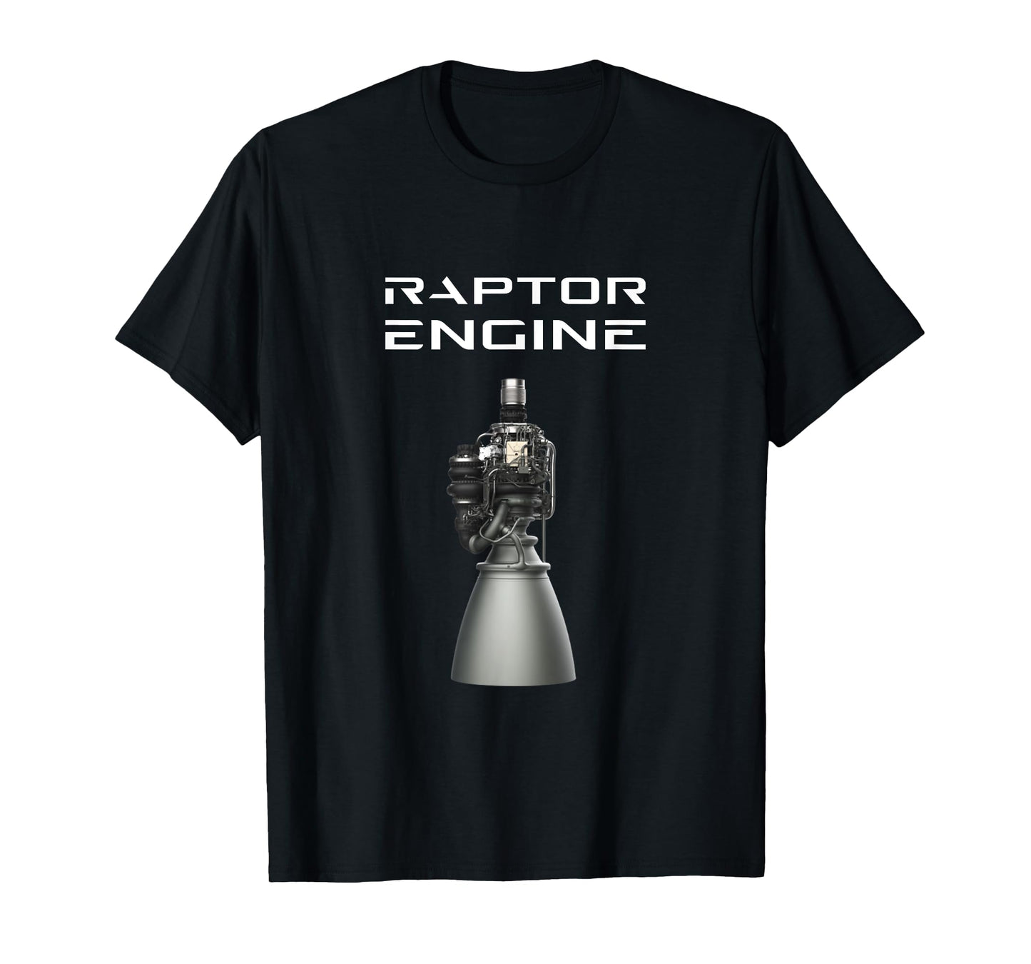 Raptor Engine Blueprint for Space Enthusiasts T-Shirt