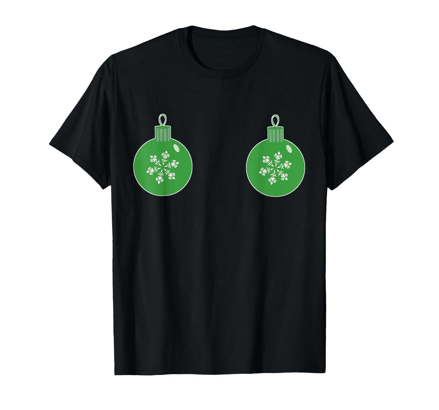 Christmas Ornament Boobs Green| Funny Sexy Holiday Shirt